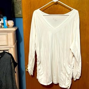 Lane Bryant Holiday Off White tunic w sequin detail Never worn